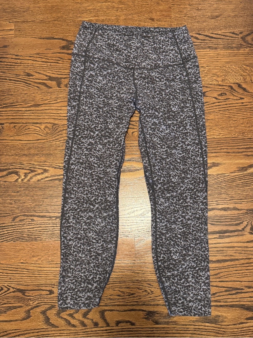 Varley Black and Gray Printed High-Waist Leggings